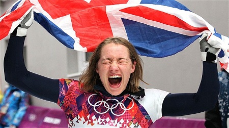 British Skeleton Gold Medal Sochi Smile 