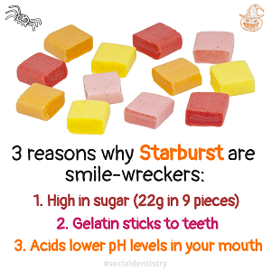 8 worst halloween candies for teeth starburst